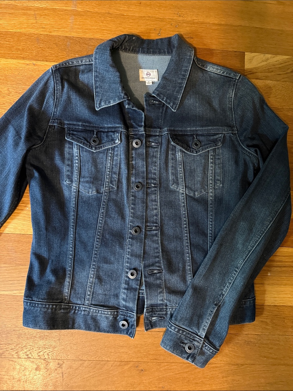 AG Adriano Goldschmied Women's Dark Wash Blue Denim Jacket Size M